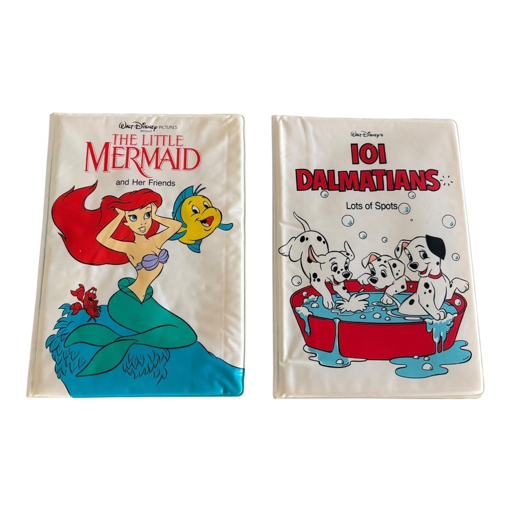 Disney Little Mermaid 101 Dalmatians Kids Activity Book Vintage Lot